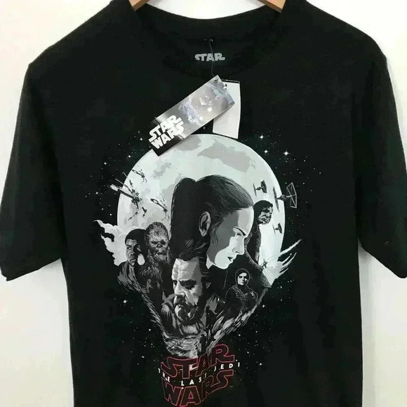 Star Wars The Last Jedi Men M Black T-Shirt NWT - Picture 1 of 5